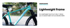 HILAND 26 Zoll Mountainbike aus Aluminiumlegierung für Damen und Herren, 21-Gang-Fahrrad mit mechanischen Scheibenbremsen, Federgabel