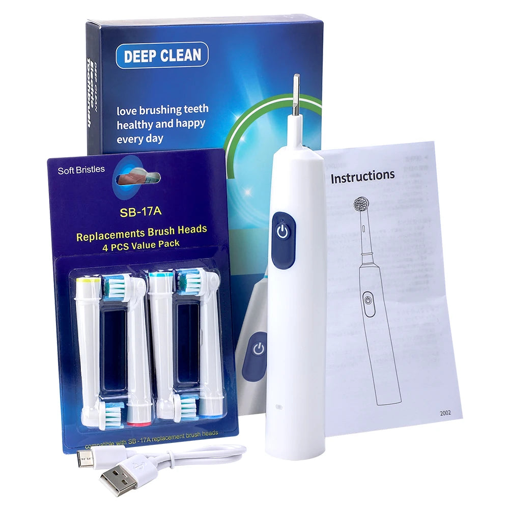 Elektrische Zahnbürste Kabellos USB Wiederaufladbar Wasserdicht Intelligente Zahnbürste Effektive Mundpflege Erwachsene Automatische Zahnbürste