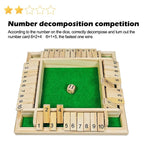 Holzwürfel-Brettspiel Shut The Box für 4 Spieler Klappen & Würfel Spiel Eltern-Kind Interaktion Familienunterhaltung