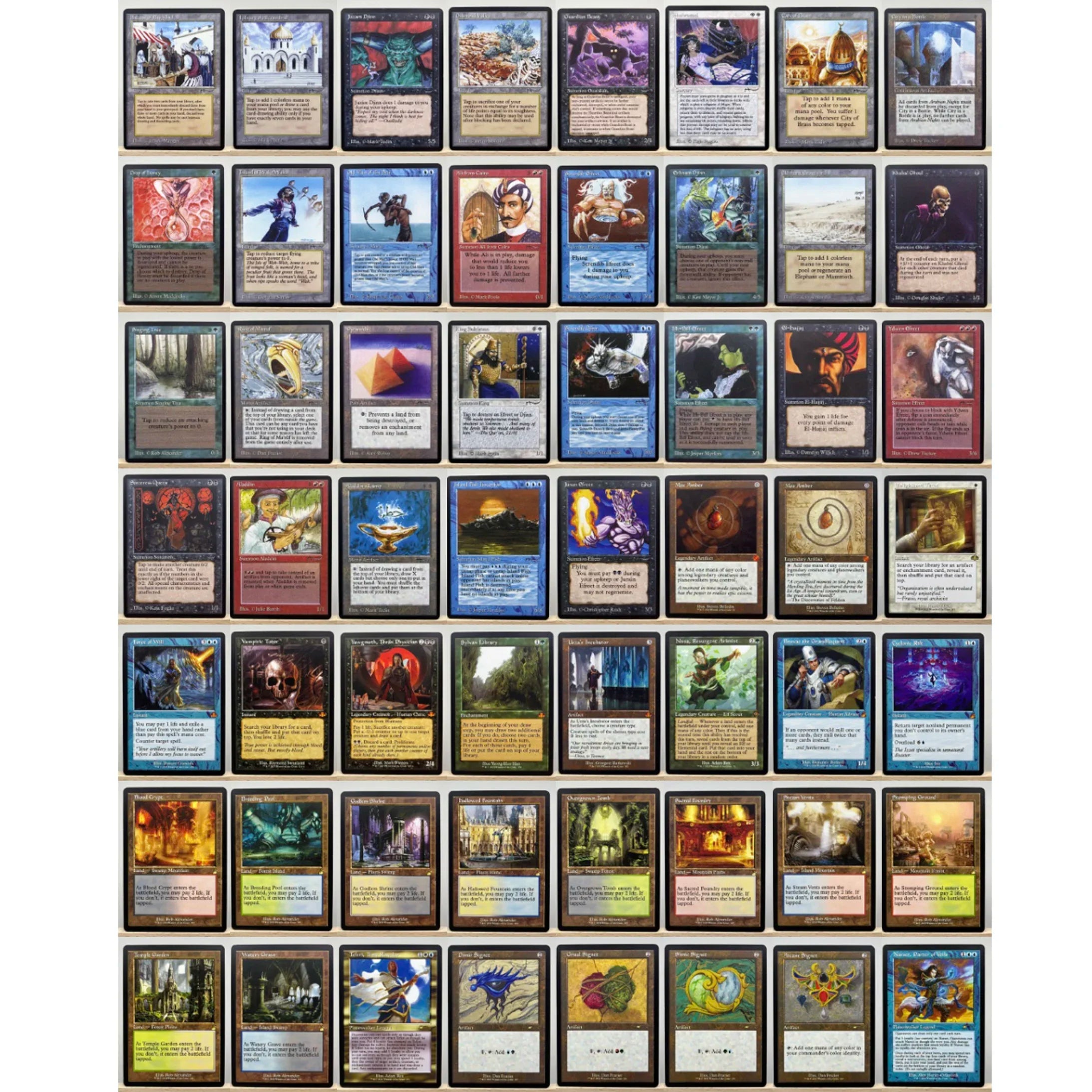 Ganze Reihe TCG-Karten für Heimspiel-Proxy: Magical Power 9 Beta Fetch Lands, VMA Dual, Schockländer, Der Eine Ring, Sammel-Sol Ring