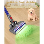 Bürstenkopf für Dyson V7 V8 V10 V11 V15 LED-Stauberkennung Bodenkopf Ersatz Staubsaugeraufsatz für Hartböden