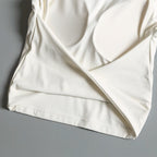 Sexy rückenfreie Sportweste Damen mit fixiertem Brustpolster Eng anliegend Schnell trocknend Schmale Passform Yoga Top Atmungsaktives Fitness-Shirt