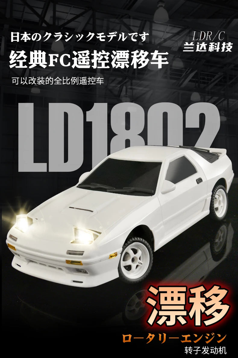 Skymaker AE86 Modell LD1801 RX-7 FC LD1802 1:18 RC Drift Car 1/18 2.4G Fernbedienung ESP Gyroskop LED Mini RC Rennwagen Spielzeug