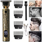 Neu! T9 Elektrischer Haartrimmer/Zubehör | Professioneller USB Rasierer | 0mm Glatzkopf-Haarschneidemaschine Tragbar für Herren Heimfriseur