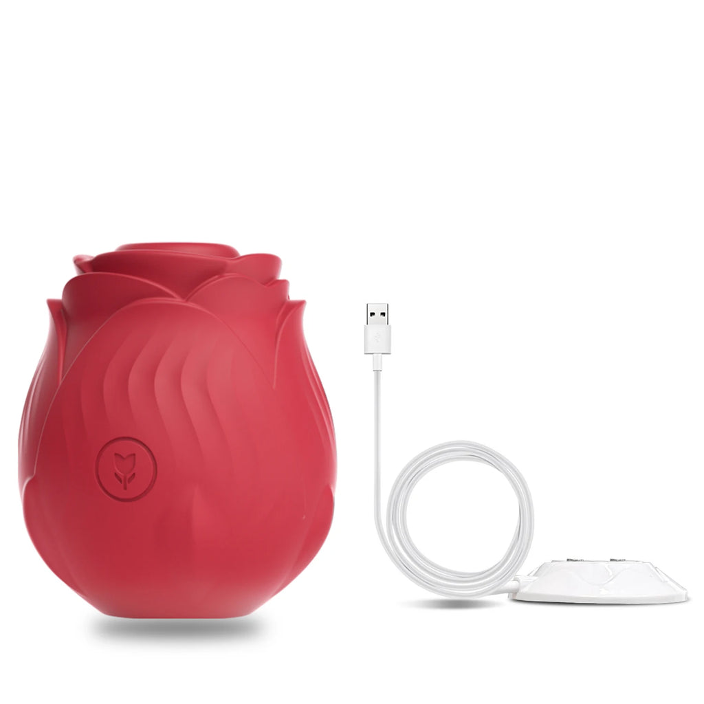 Leistungsstarker Saugvibrator für Frauen Vakuum-Klitorisstimulator Oralsauger für weibliche Brustwarzen Klitoris-Sauger Vibrations-Sexspielzeug für Erwachsene Rosen-Spielzeug
