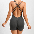 Gepolsterter Activewear Gym Yoga Bodysuit Damen Fitness Kleidung Damen Workout Weibliche Sportoutfit Anzüge Trainings Jumpsuit
