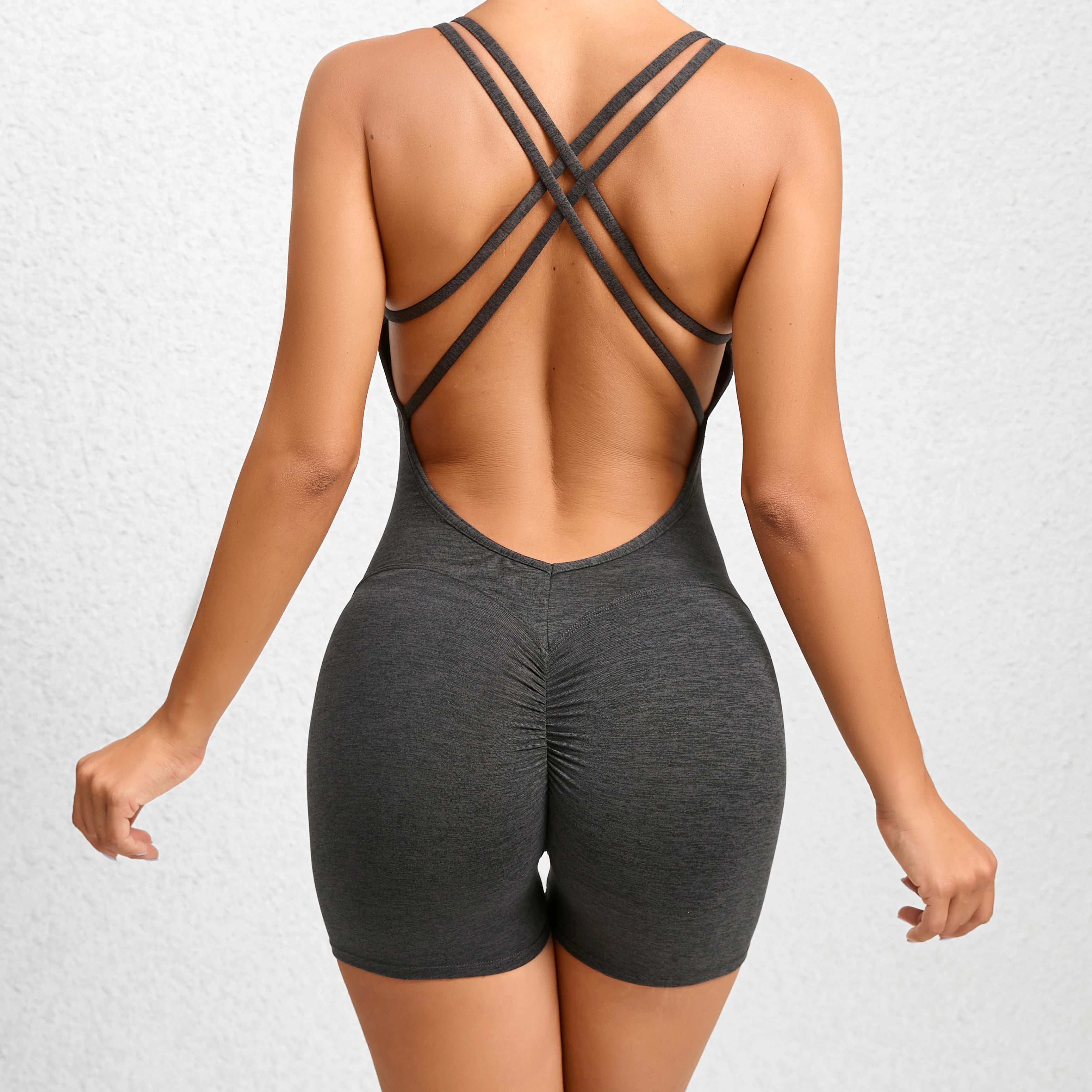 Gepolsterter Activewear Gym Yoga Bodysuit Damen Fitness Kleidung Damen Workout Weibliche Sportoutfit Anzüge Trainings Jumpsuit