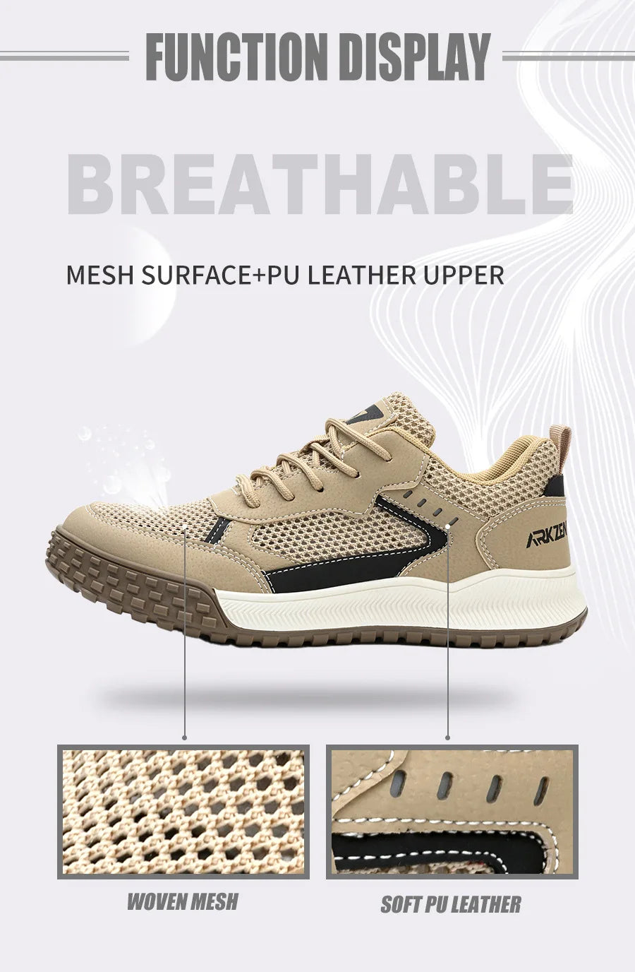 Sicherheitsschuhe Herren S3 mit Stahlkappenstiefel, EU Standard Kevlar Arbeitsschuhe Herren Leichtgewicht, CN39-46 Schutzarbeitsschuhe Damen