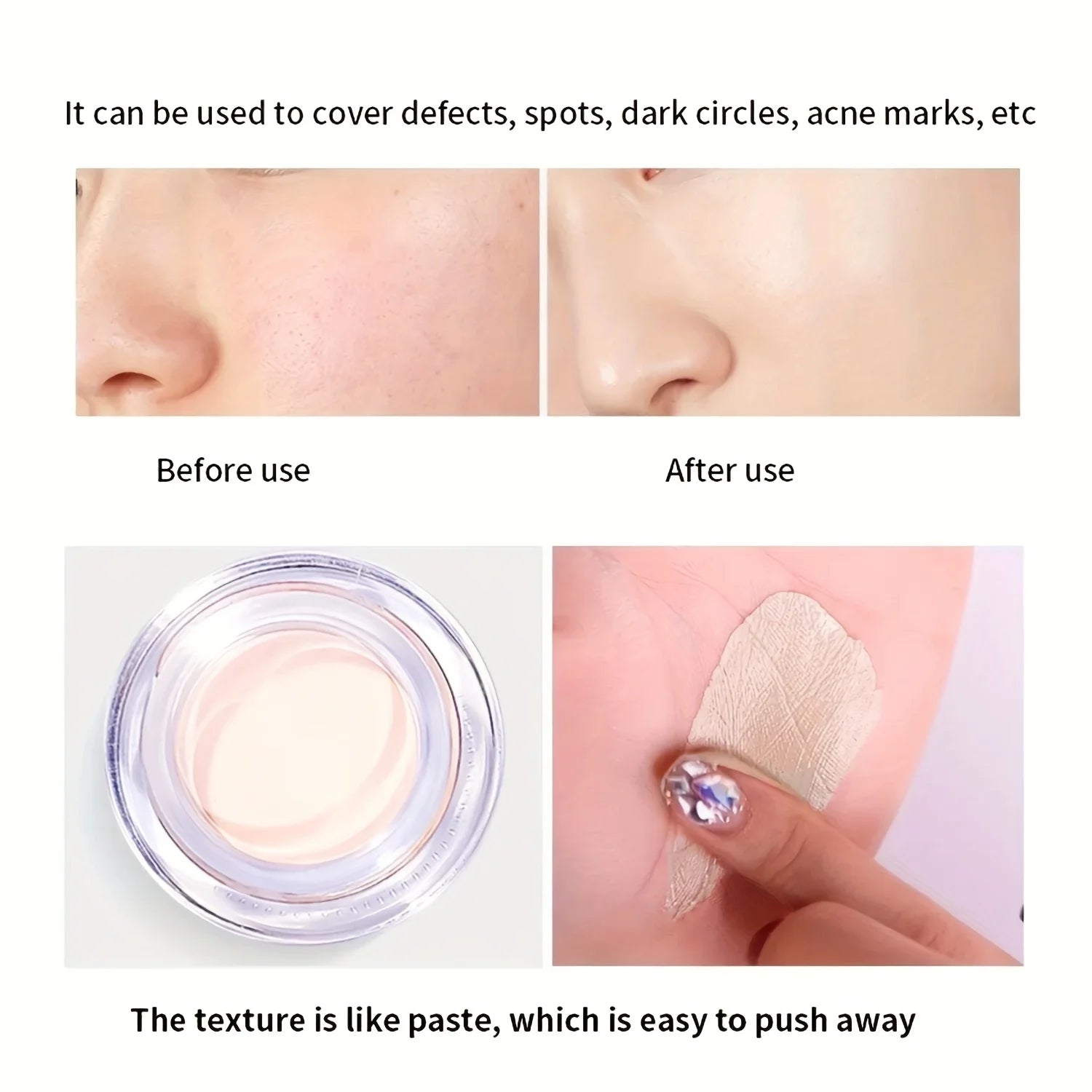 Full Coverage Waterproof Concealer – Hides Tattoos, Scars & Blemishes, Natural Matte Foundation for All Skin Tones, Long-Lasting