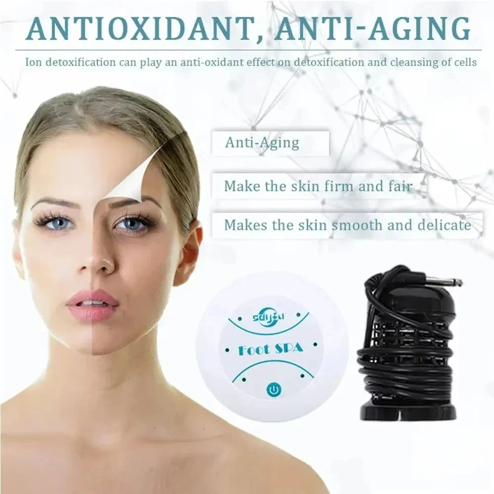 Detox Ionen Elektrische Fußbad Massager Maschine Fußbad Reinigungsfußspa Vibrations-Whirlpool Pflege Arrays Aqua Gesundheitstherapie