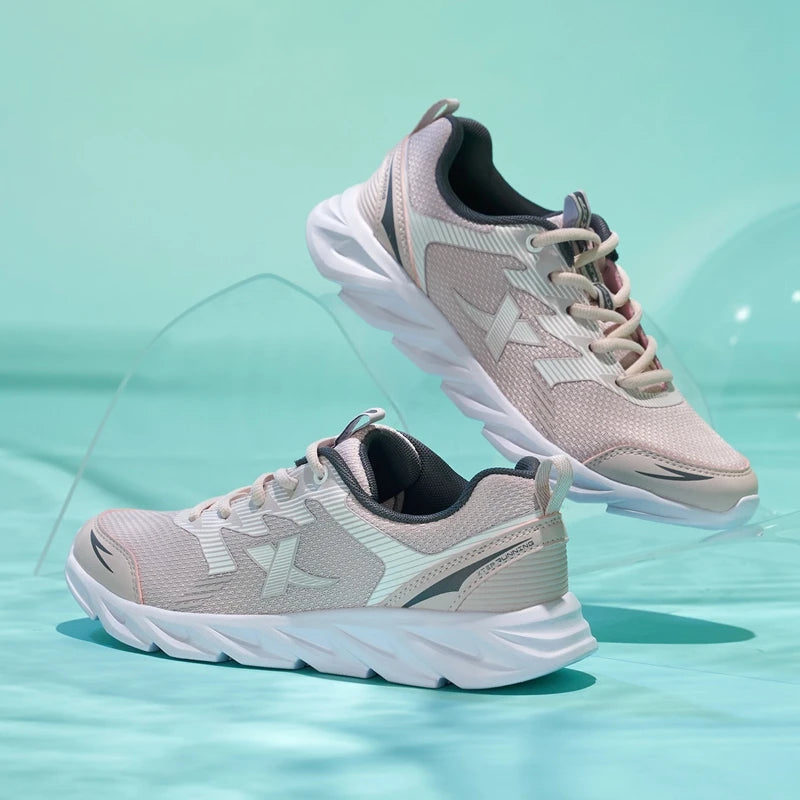 Xtep Damen Laufschuhe Verschleißfeste Freizeit-Sportschuhe Für Damen Winter Tennis Sneaker Damen Weiß 879318110073