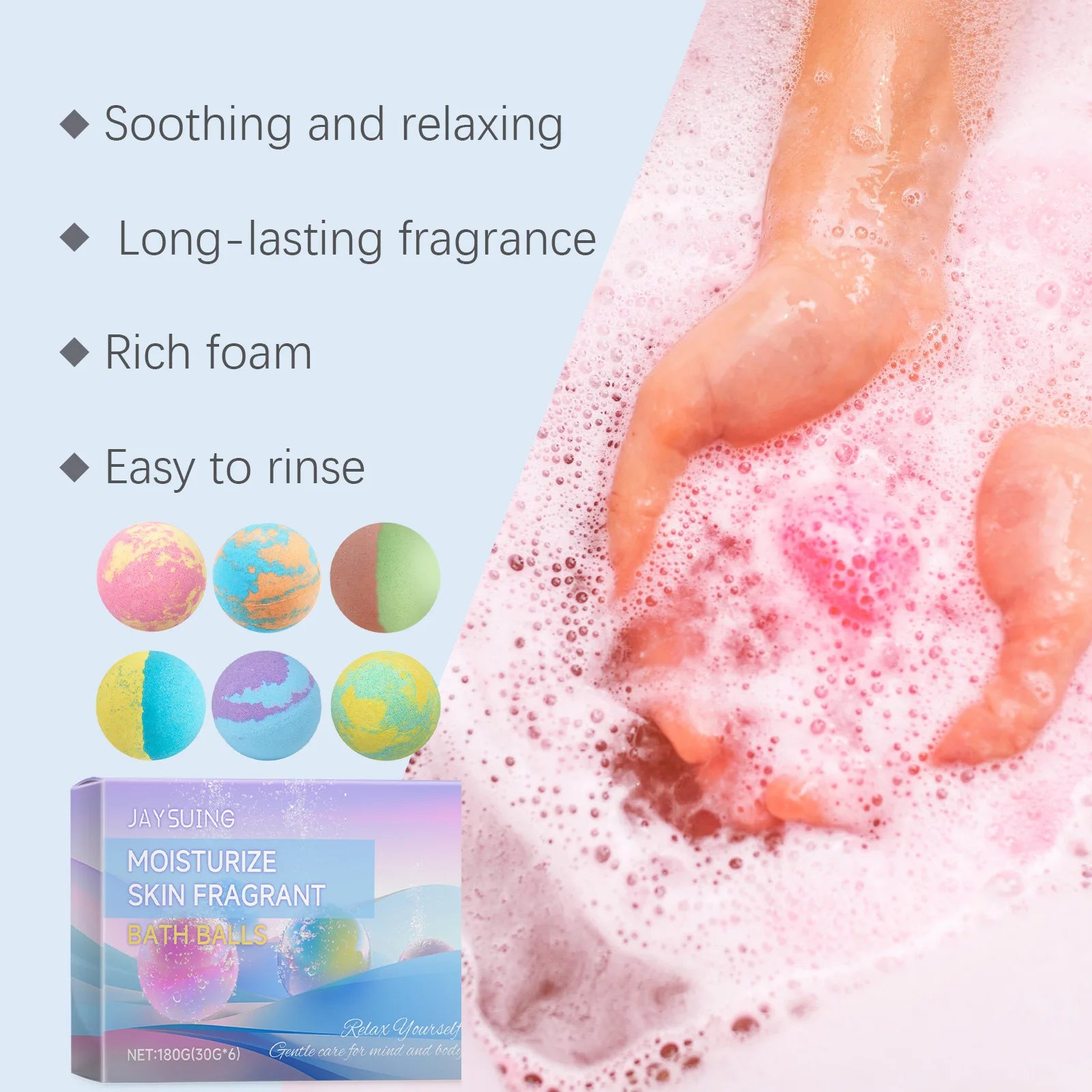 Badebombe Lang anhaltender Duft Aromatherapie Blumiger Duft Peeling Feuchtigkeit Körperwaschmittel Reinigende Spa-Salzball Brausekugeln Dusche