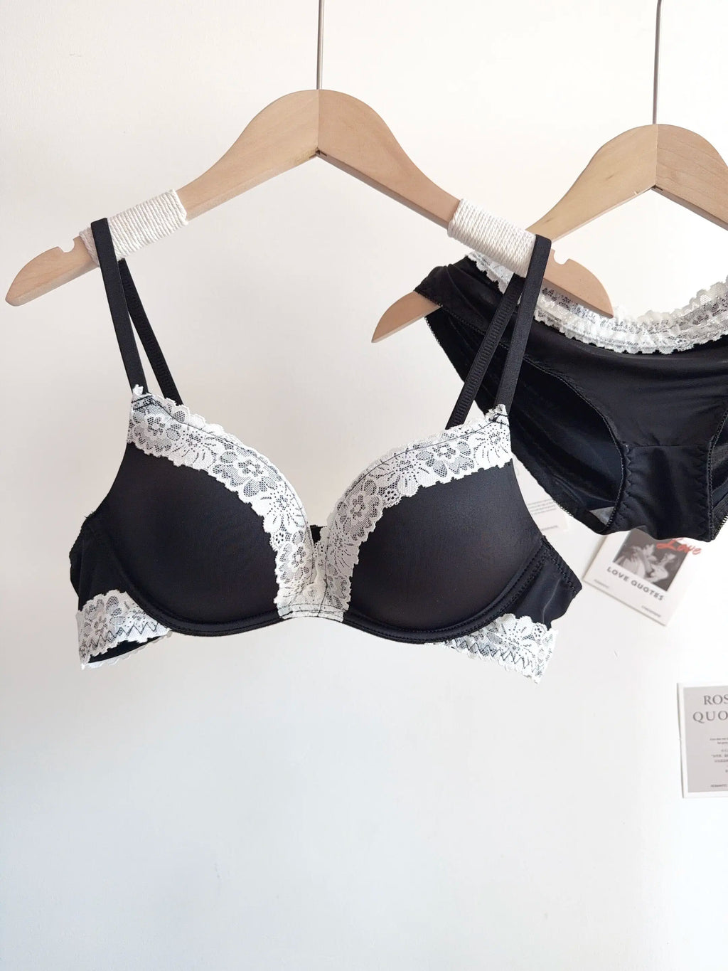 Sexy Leopard-Print-Dessous-Set für Damen, kabellos, unsichtbarer Push-Up für kleine Brüste, verstellbares A-bis-C-Körbchen, transparenter, reiner Spitzen-Look, S-XL