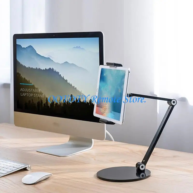Heavy Duty Aluminum Tablets Stand With Rotating Base Ergonomic Support For Watching Movie And Reading Books