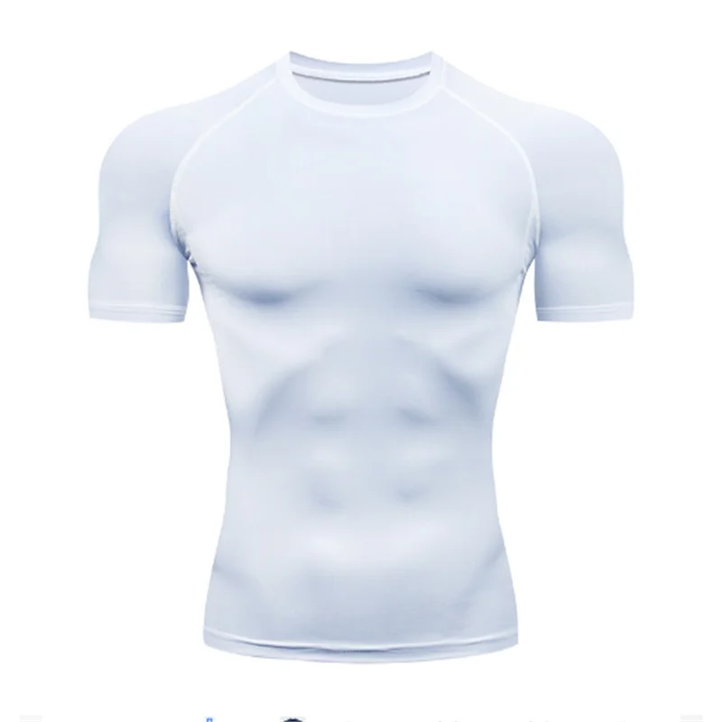 Men Compression Running T-shirt Fitness Tight Long Sleeve Sport Shirts Training Jogging Tops Gym Sportswear Dry Fit Rashgard