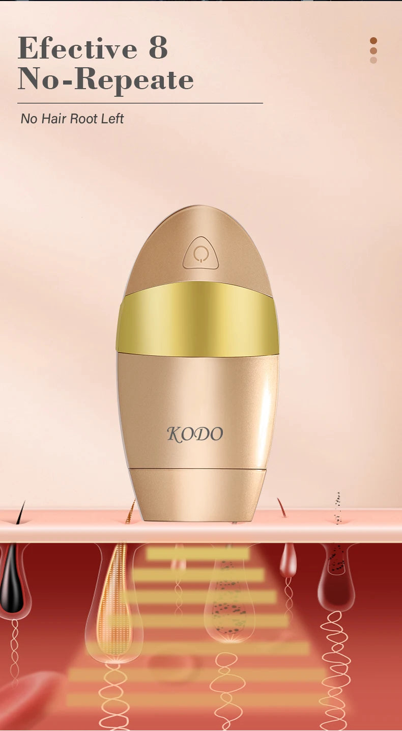 KODO 2026 High-End Personalisierung Eis Laser Haarentfernung Laser Epilierer Permanent IPL Schmerzloser Fotoepilierer 4 in 1 für Gesicht und Körper