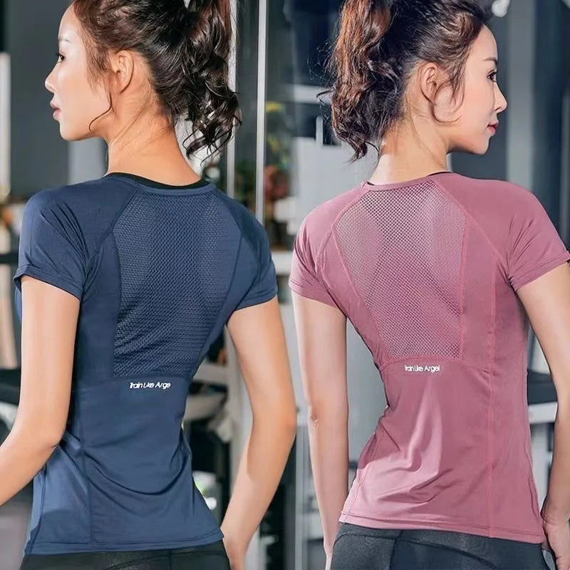 Damen-Sportbekleidung für Fitness, Laufen, Joggen, nahtloses Langarm-Sportshirt für Damen, Yoga-Top, weibliche Workout-Oberteile, T-Shirt
