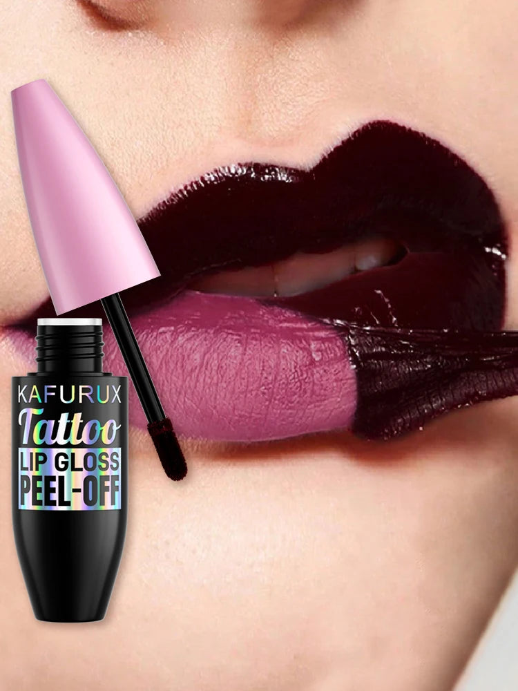 7 Farben Wasserdichtes Lip Tint zum Abziehen Lipliner Tattoo Lipgloss Lang Anhaltend Matt Rosa Rot Braun Kontur Make-up Lippenflecken Geschenk