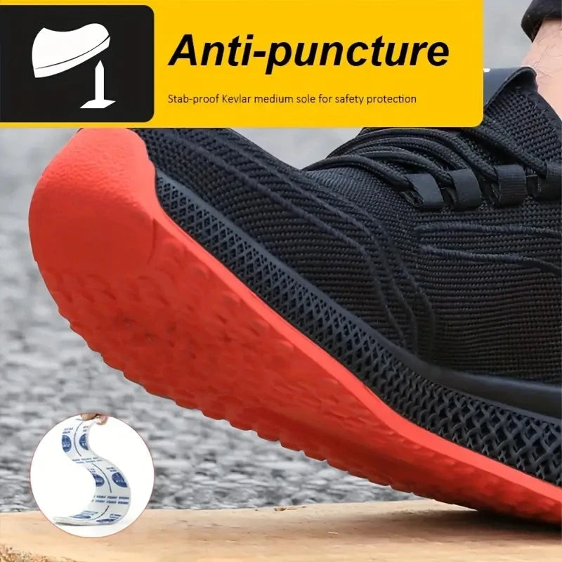 Durchtrittsichere atmungsaktive Arbeitssicherheitsschuhe Stichschutz-Sicherheitsschuhe Herren Stahlkappenschuhe Herren Baugewerbe-Arbeitsschuhe Schutzschu