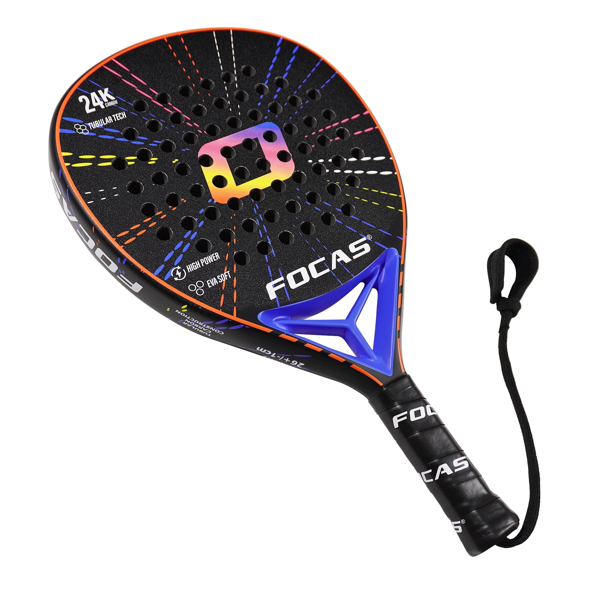 FOCAS 2026 Padel 24K Carbonfaser-Platte Tennisschläger Oberflächenbehandlung