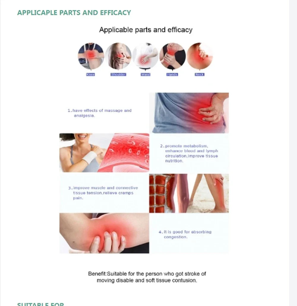Ultraschall-Therapiegerät zur Schmerzlinderung Muskel- und Gelenkmassage Medikamentenfrei Ultraschall 1MHz Physiotherapiegerät LCD-Bildschirm