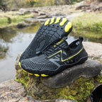 Oiaano Barfußschuhe Herren Schwarz Damen Wassernetz Minimalistische Sneaker Sport Aqua Strand Weiche Sohle Leicht Atmungsaktiv Outdoor Wandern