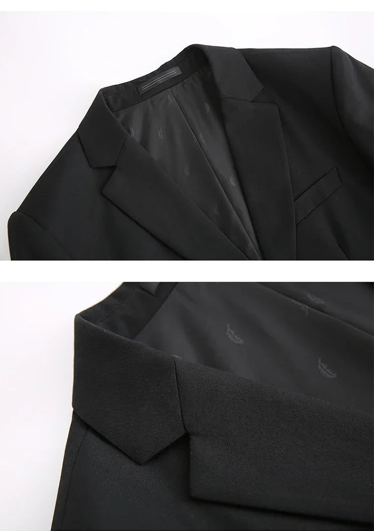 S-7XL Anzug Neu (Sakko + Weste + Hose) Koreanische Version der Slim-Fit-Arbeitskleidung Mode Business Herren Freizeit Hochzeits Gentleman-Anzug