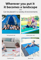 200 * 210 cm Sanddichte Stranddecke Wasserdichte Strandmatte Tragbare leichte Picknickdecke Campingmatte für Reisen Wandern Sport