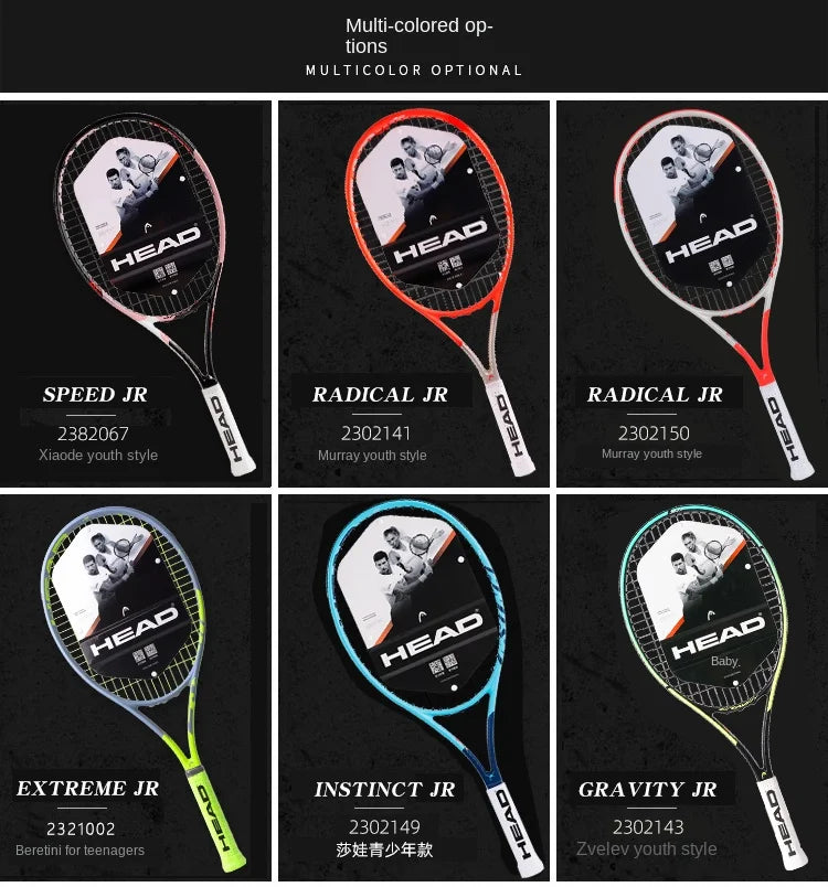 HEAD 2026 Neuer Carbon Tennisschläger für Herren Damen Tenis Raquete Blau