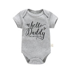 Schwangerschaftsverkündung Hallo Papa, ich kann es kaum erwarten, dich kennenzulernen Neugeborenes Baby Mädchen Kurzarm-Strampler Weicher Baumwoll-Body Strampelanzug