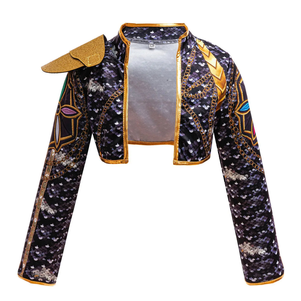 4 5 6 7 8 9 10 11 12 Years K-POP Girls Clothing Sets Cosplay 3Pcs Girls Suits Korean Version Birthday Party Costume Kids Clothes