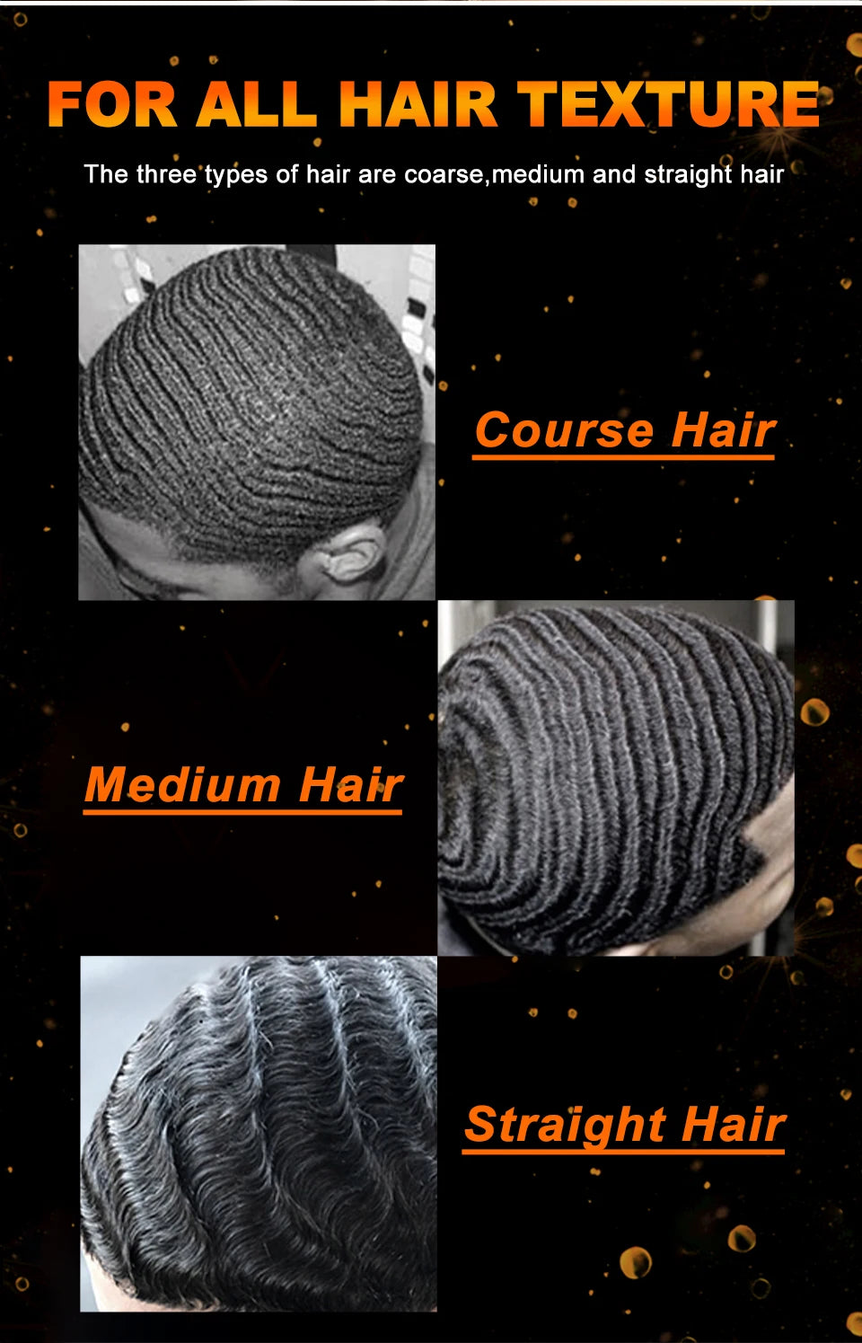 Deep Wave Control Pomade 360 Biotin Sport Starker Halt Wellen Haargel mit Bürste Wellenhaaröl Shampoo Spülung Stylingpflege