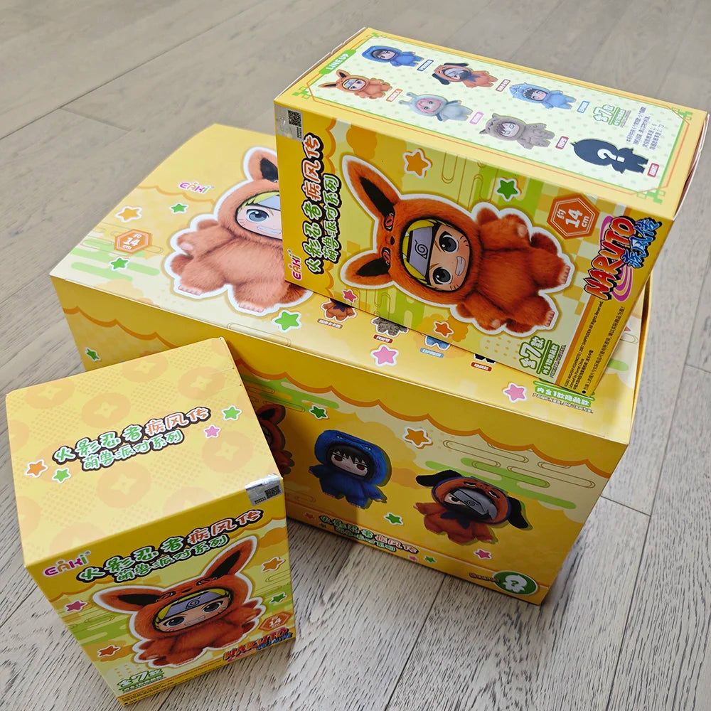 EAKI Naruto Blind Box Shippuden Naruto Uzumaki Sasuke Kakashi Party Serie Plüschpuppe Handgemachtes Ornament Spielzeugsammlung Geschenk