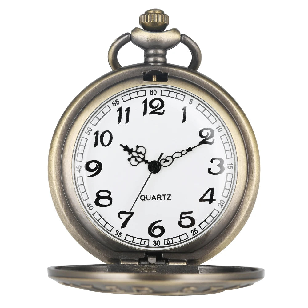 Retro Gray Three-headed Fire Dragon Necklace Quartz Pocket Watch Men Antique Nordic Amulet Pendant Women Game Movie Jewelry Hour