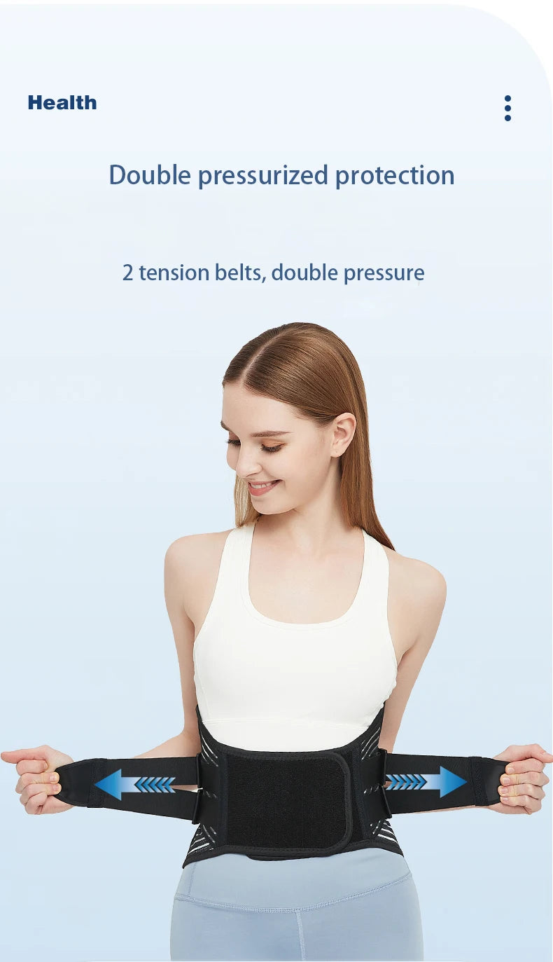Back Braces Waist Belt Men Women Work Lower Back Pain Relief Breathable Anti-skid Spine Lumbar Support Belt