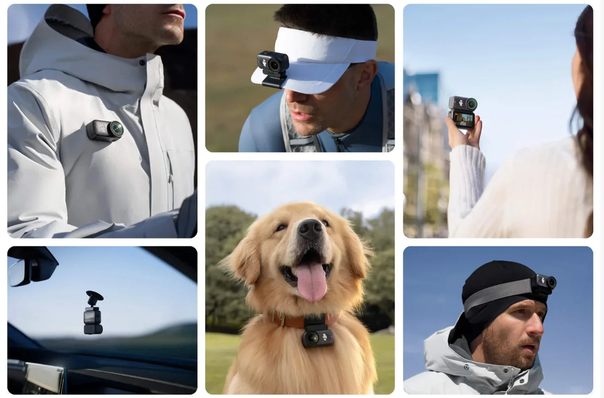 DJI OSMO NANO Leichte Sport-Action-Videokameras 1/1,3″-Sensor 143° Weitwinkel Tragbare Kamera für Radfahren, Laufen, Vlogging