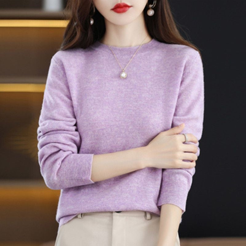 Neuer Damenpullover O-Ausschnitt Herbst Winter Basic Pullover Warm Lässig Pulls Jumper Koreanische Mode Frühling Strickwaren Bottoming Shirt