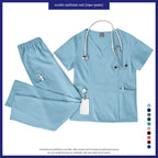 Niaahinn Scrubs Uniforms Sets Großhandel Medizinische Kasacks Stretch-Anzug Gesundheitswesen Pflegeuniform Unisex OP-Kasacks Damen Herren