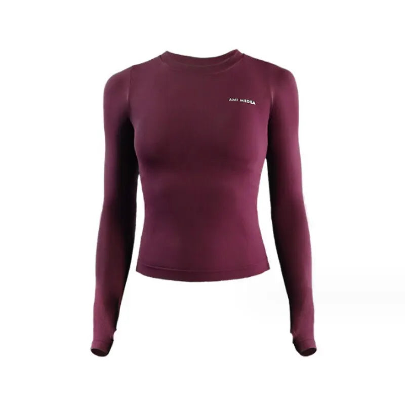 Langarm Yoga Shirts Sport Top Fitness Kleidung für Damen Gym Femme Jersey Mujer Running