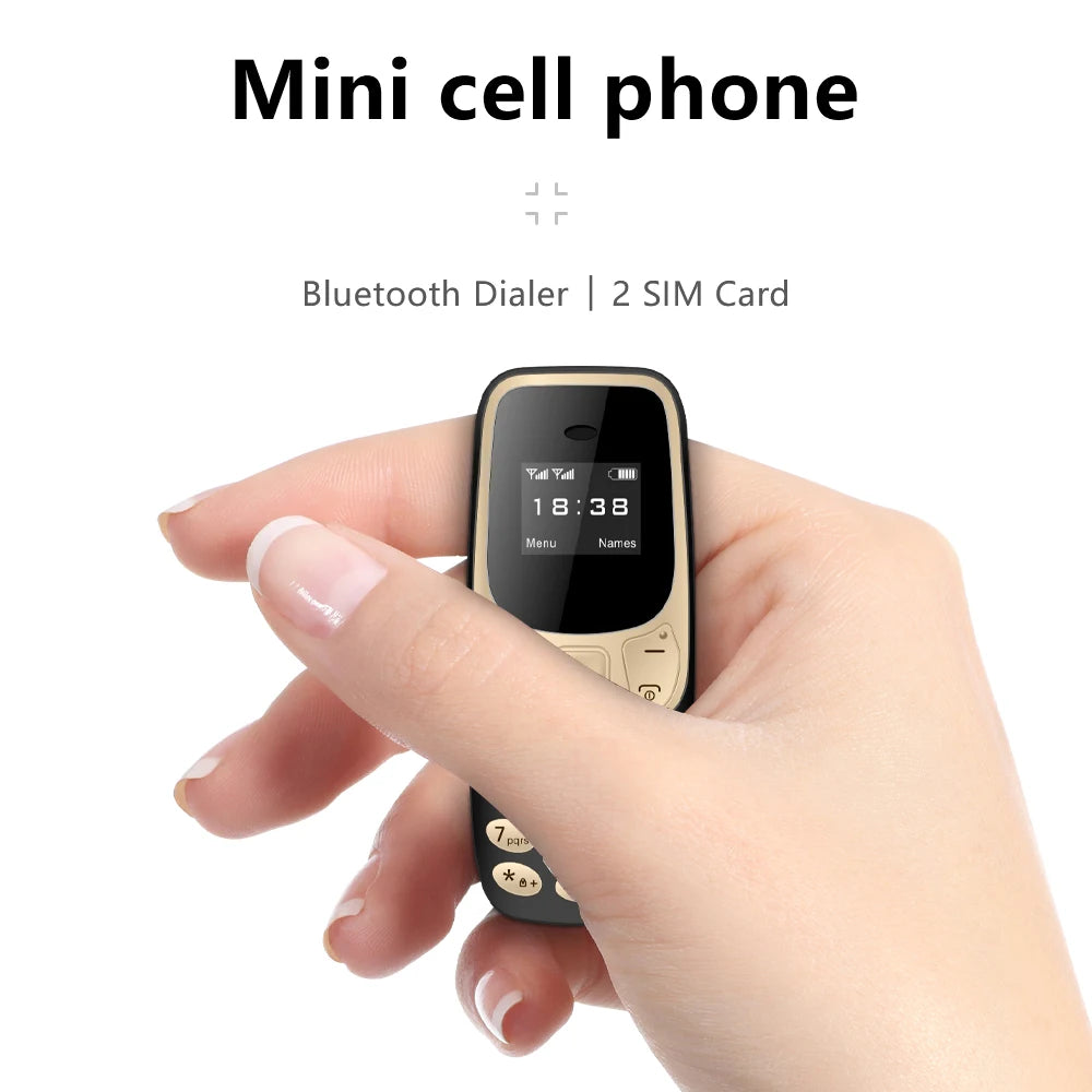 SERVO BM10 Mini-Handy 2 SIM-Karten Bluetooth-Kopfhörer Stimmwandler Dialer Geringe Strahlung Tonaufnahme Kleines Mobiltelefon