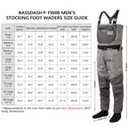 BASSDASH Anglerwathose leicht, mit angesetzten Füßlingen, FW08, für Herren, atmungsaktive Wathose, wasserdicht, zum Fliegenfischen, Brusthöhe
