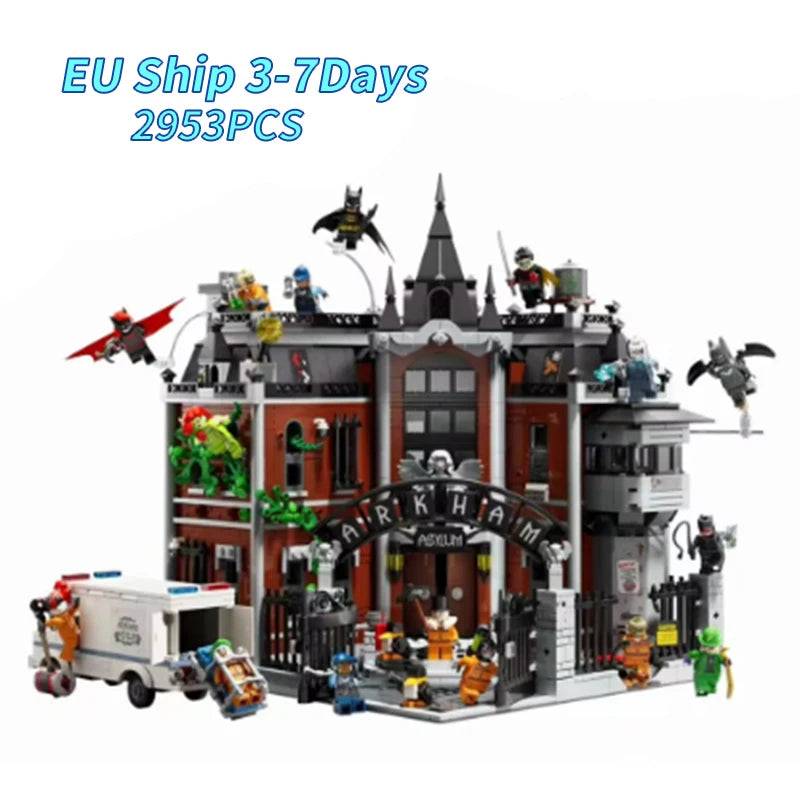2953 Teile 76300 Arkham Asylum Kompatibles Bauset Geburtstags- und Weihnachtsgeschenk für Kinder und Erwachsene Schneller Versand
