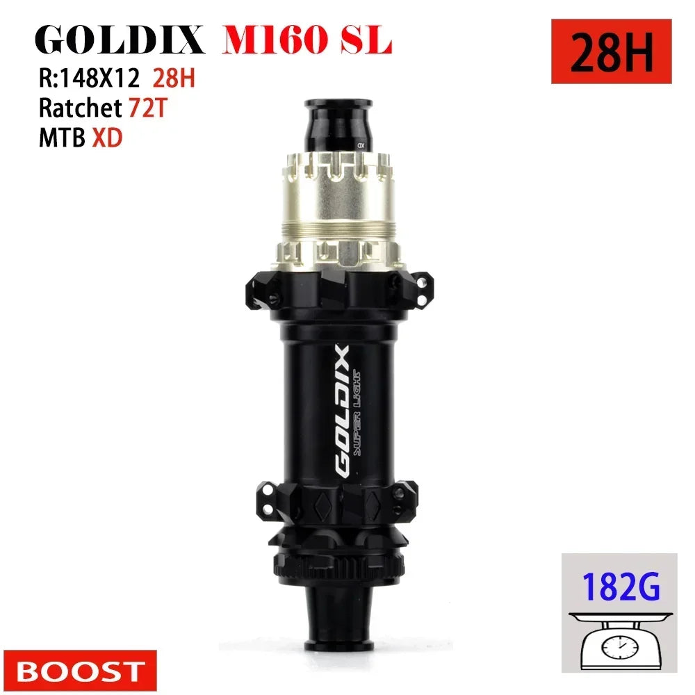 GOLDIX M160 Superleichte MTB BOOST Naben Center Lock Disc 28H Ratchet 72T Mountain XD Fahrradnabe für Shimano SRAM 11 12 Speed