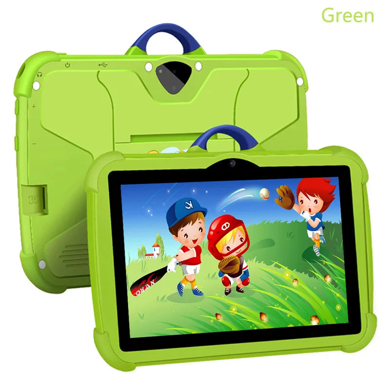 Neues Cartoon-Muster Kinder-Tablet 7 Zoll Quad-Core 4GB RAM 64GB ROM Android Lernspiele Tablets Kindergeschenke