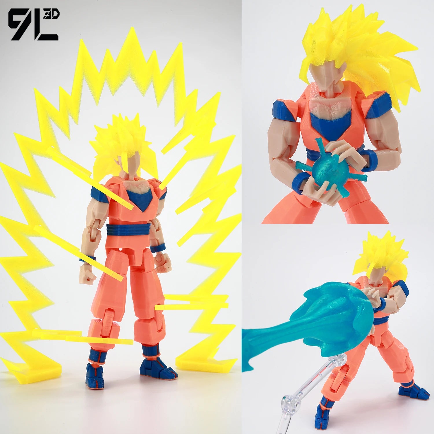 9L3D Gedruckte Dragon Ball Son Goku Vegeta Beerus Frieza Anime Lucky13 Dummy13 Titan13 Actionfiguren Mehrgelenkige Bewegliche Spielzeuge