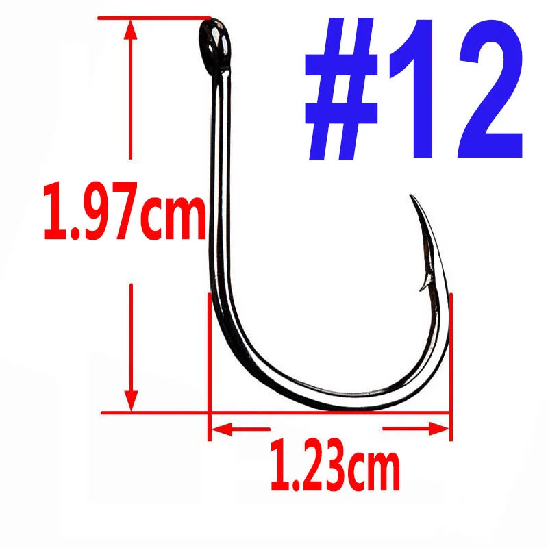 100/50/25 Stück Iseama Karpfenangelhaken, Offset Circle Hook, Einzel-Fliegenangelhaken, Widerhaken, Meeresangelhaken, Zubehör
