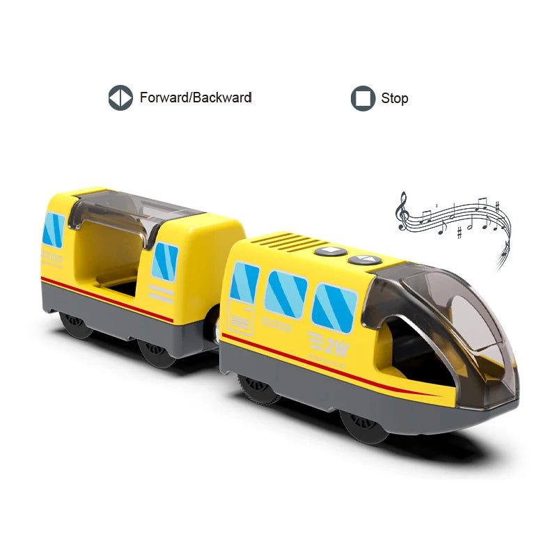 Kinder elektrische Eisenbahn Lokomotive Magnetischer Zug Waggon Diecast Slot Spielzeug Passend für Holzeisenbahn Gleis Spielzeug für Kinder Geschenk