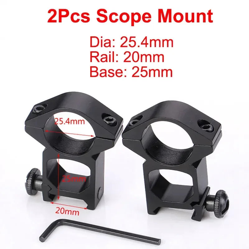 2 Stück Zielfernrohrmontagering für Durchmesser 25,4 mm 30 mm 35 mm taktisches Zielfernrohr Taschenlampe 11 mm 20 mm Picatinny-Schienenmontagezubehör