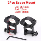 2 Stück Zielfernrohrmontagering für Durchmesser 25,4 mm 30 mm 35 mm taktisches Zielfernrohr Taschenlampe 11 mm 20 mm Picatinny-Schienenmontagezubehör