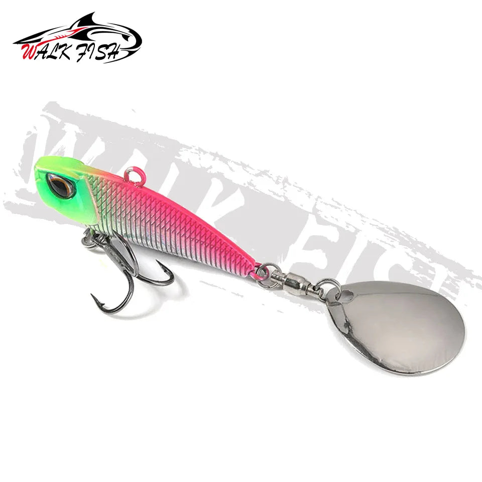 WALK FISH 7g 11g 15g 21g Spinnerbait Metall VIB Angelköder rotierender Schwanz Vibration Pailletten Japan Wobbler Trollingköder Pesca